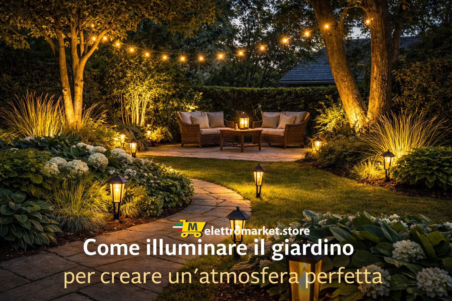 Come illuminare il giardino per creare un’atmosfera perfetta