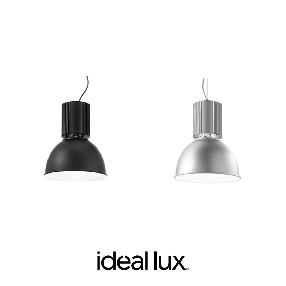 100333 Lampada A Sospensione Hangar 1xE27 Nero Ideal Lux - ElettroMarket