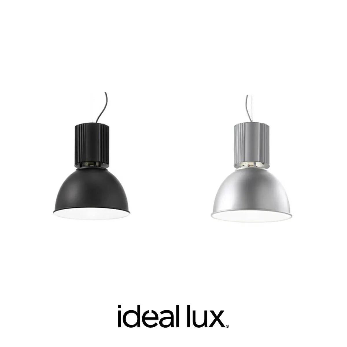 100333 Lampada A Sospensione Hangar 1xE27 Nero Ideal Lux - ElettroMarket