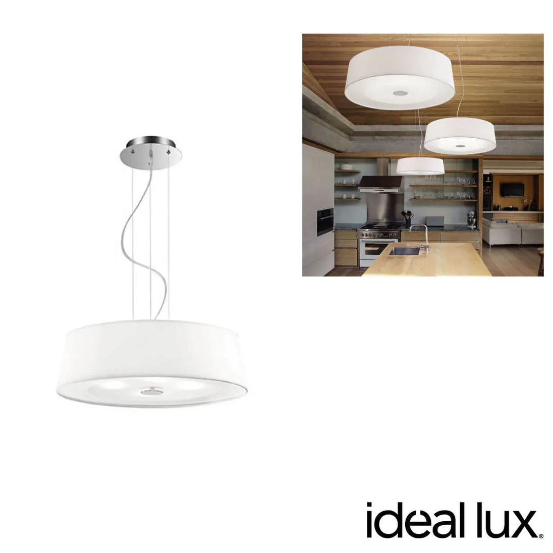 075501 Sospensione Hilton Sp4 Round Ideal Lux - ElettroMarket