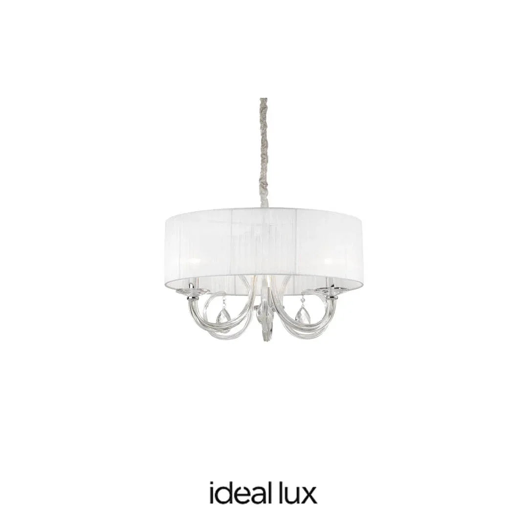 035840 Lampada a sospensione linea Swan 3xE14 finitura bianco Ideal Lux - ElettroMarket