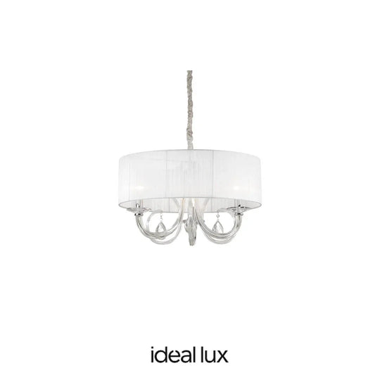 035840 Lampada a sospensione linea Swan 3xE14 finitura bianco Ideal Lux - ElettroMarket