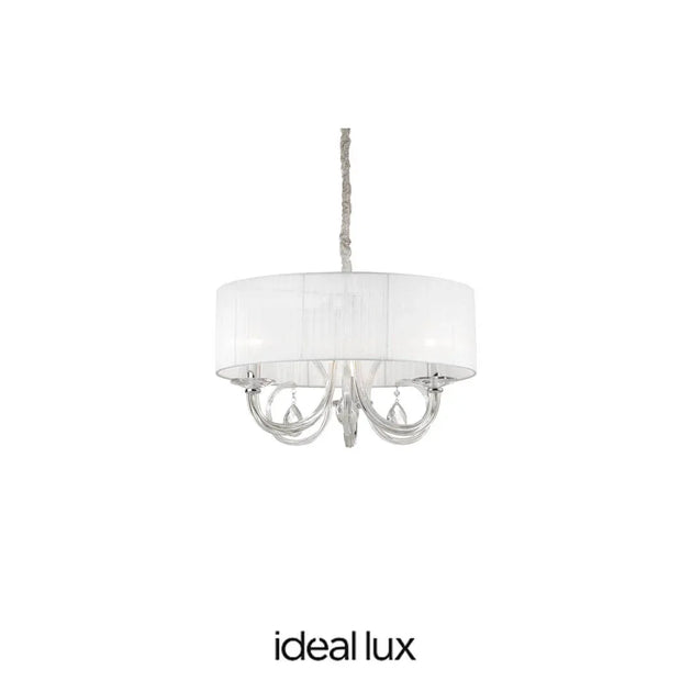 035840 Lampada a sospensione linea Swan 3xE14 finitura bianco Ideal Lux - ElettroMarket