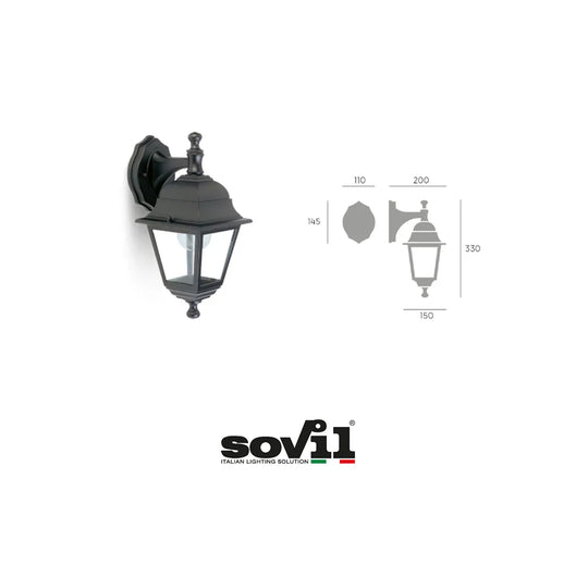 160/06 Applique Nano 1xE27 nero Sovil - ElettroMarket
