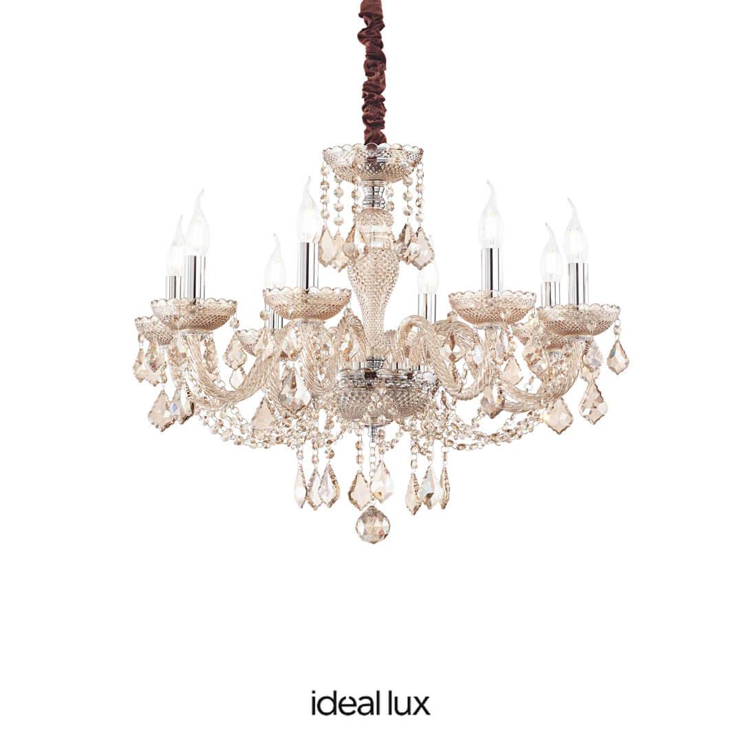 166889 Lampada a sospensione linea Rose sp8 8xE14 Ideal lux - ElettroMarket